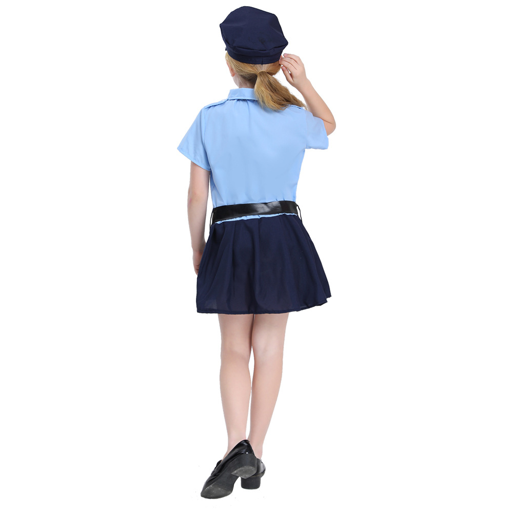 Dress Up Police Costume For Girls - Cop Uniform Costume for Kids